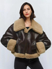 Manteau Courte Double Face Polaire Veste De Moto D
