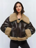 Manteau Courte Double Face Polaire Veste De Moto D