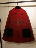 Manteau dextérieur pour femme avec col rabattu et ceinture à blocs de couleurs manteau portefeuille décontracté à superposer bordeaux