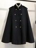 Manteau dhiver décontracté à manches longues et col montant pour femme