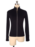 Manteau de patinage noir perles costume de danse en nylon Déguisements Halloween