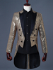 Manteau de smoking noir Sequni vêtements rétro Costumes rétro pour hommes