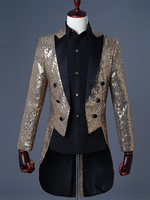 Manteau de smoking noir Sequni vêtements rétro Costumes rétro pour hommes