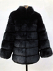 Manteau en fausse fourrure à col montant Veste midi de couleur unie respectueuse de l