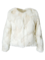 Manteau En Fausse Fourrure 2021Pour Femmes Veste Blanche À Manches Longues En Fausse Fourrure Pour Femmes