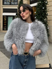 Manteau en fausse fourrure avec boutons femme veste d