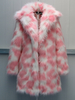 Manteau en fausse fourrure avec revers deux-un longue veste dhiver pour femme 2025