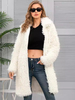 Manteau en fausse fourrure blanc sans taille manches longues manteau surdimensionné pour femme