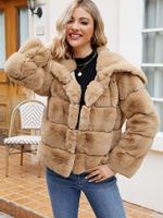 Manteau En Fausse Fourrure En Similicuir Manteau D