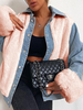 Manteau en Fausse Fourrure Femme à Col Revers avec Manches Longues Bicolores Manteau Femme