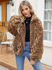 Manteau En Fausse Fourrure Marron Imprimé Serpent En Similicuir Manteau D
