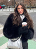 Manteau En Fausse Fourrure Noir Court Sans Taille D