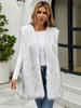 Manteau En Fausse Fourrure Sans Manches Chic Col En V Argent Écologique Pour Femme Chaud Hiver