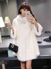 Manteau en Fausse Fourrure Synthétique Hiver Court à Col Montant avec Manches Longues Unicolore Manteau en Fausse Fourrure Synthétique
