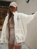 Manteau en Fausse Fourrure Teddy à Col Montant avec Manches Longues Zip Unicolore Manteau Femme