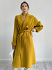 Manteau en laine à revers larges avec ceinture et grandes poches vêtement d