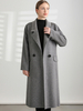 Manteau en laine classique à revers crantés et ceinture pour femme vêtement d