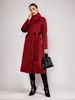 Manteau en mélange de laine et de cachemire pour femme vêtement dextérieur dhiver à double face avec ceinture rouge 2025