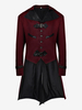 Manteau en polyester à manches longues et boucle élégante vintage marron café pour homme