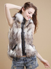 Manteau fausse fourrure femme gilet Polyester veste fausse fourrure