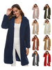 Manteau Fausse Fourrure Synthétique Femme Hiver à Col Revers Fermeture avec Poches Unicolore Manteau Chaud Hiver Femme