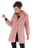 Manteau Fausse Fourrure Synthétique Femme Hiver Unicolore avec Les Poches à Col Revers Manteau Hiver Femme