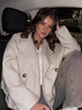 Manteau Femme Beige Col Rabattu Manches Longues Boutons Poches Chic Classique