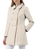 Manteau Femme Court à Col Revers avec Manches Longues avec Boutons avec Poches Unicolore