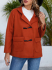 Manteau Femme Court à Col Revers avec Manches Longues avec Poches Unicolore