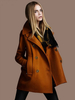 Manteau Femme Hiver à Col Revers Fermeture à Boutonnages Croisés avec Poches Manteau Hiver Femme