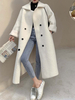 Manteau Femme Hiver à Fausses Fourrures Synthétiques Long avec Manches Longues Unicolore Manteau Femme
