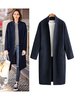 Manteau femme hiver en laine avec poches manteau longue