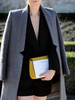 Manteau Femme Hiver Mi-long avec Manches Longues Unicolore Manteau Femme