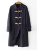 Manteau Femme Mi-long à Col Revers avec Manches Longues avec Poches avec Boutons Unicolore Manteau Femme