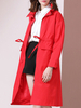 Manteau Femme Poches Col Rabattu Décontracté Trench-Coat Rouge En Laine