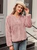 Manteau Femmes Teddy Courts à Col Rond avec Manches Longues Unicolore Manteau Femmes Teddy Courts