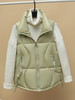 Manteau Gilet Femme Comme Doudoune à Col Montant sans Manches avec Poches à Zip Unicolore Manteau Hiver