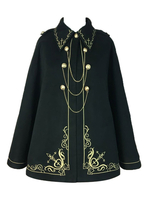 Manteau gothique Lolita Cape Vêtements dextérieur Lolita de style militaire