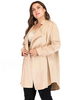 Manteau grande taille pour les femmes couleur chair col montant manches longues coton Polyester respirant manteaux surdimensionnés