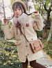 Manteau Lolita Classique Manteau Hiver Lolita Blanc Ecru Rétro Furry Ecru Déguisements Halloween