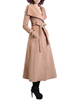 Manteau Long Femme à Col Revers avec Manches Longues avec Poches à Ceinture Unicolore Manteau Femme