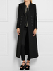 Manteau Long Femme Hiver à Col Rond avec Manches Longues Unicolore Manteau Hiver