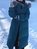 Manteau Matelassé à Capuche avec Manches Longues avec Poches Unicolore Manteau Femme