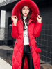 Manteau Matelassé Chaud comme Doudoune Femme Hiver à Capuche Fausse Fourrure Synthétique Coupe Cintrée à Lacets avec Poches Avec Pompons et Bouton Manteau Hiver Femme