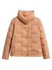 Manteau Matelassé Comme Doudoune Femme à Col Montant avec Manches Longues avec Boutons avec Poches Unicolore Manteau Femme