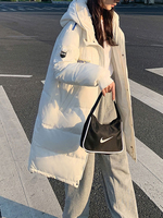 Manteau Matelassé Comme Doudoune Femme Mi-longue à Zip avec Manches Longues Unicolore Manteau Femme