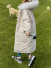 Manteau Matelassé Comme Doudoune Long à Capuche avec Manches Longues avec Poches Unicolore Manteau Femme