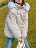 Manteau Matelassé Court Comme Doudoune à Capuche avec Manches Longues à Zip avec Poches Unicolore Manteau Femme
