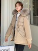 Manteau Matelassé Court Comme Doudoune Femme à Capuche avec Manches Longues avec Poches Unicolore Manteau Femme