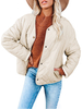 Manteau Matelassé Court Femme Comme Doudoune à Col Rond avec Manches Longues avec Poches Unicolore Manteau Femme